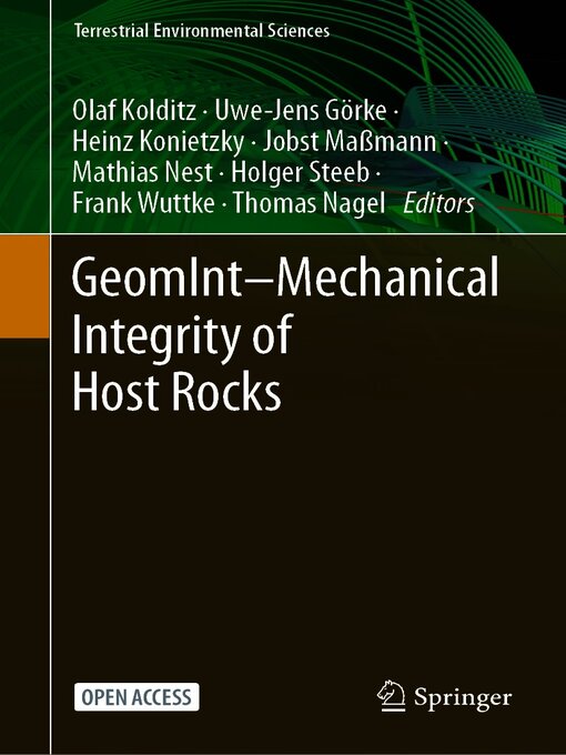 Title details for GeomInt–Mechanical Integrity of Host Rocks by Olaf Kolditz - Available